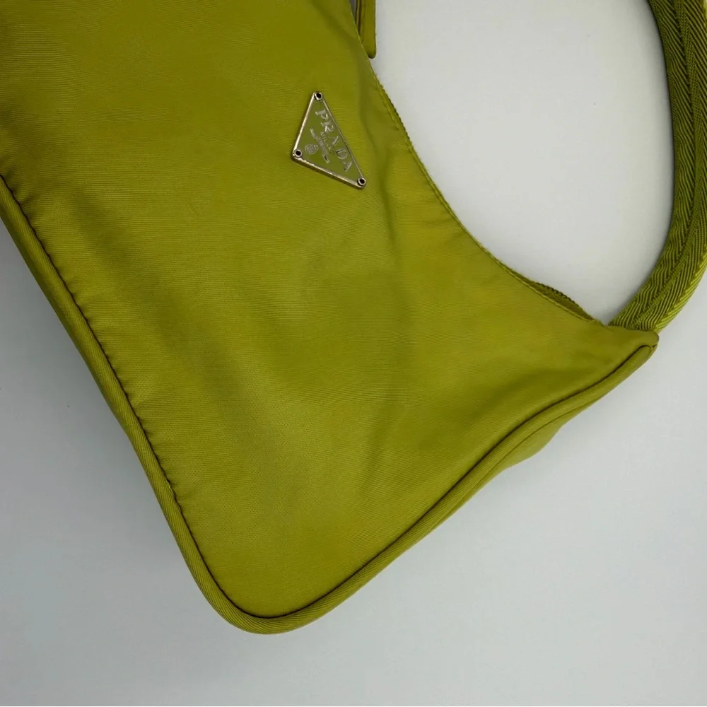 PRADA green tessuto hobo vintage - Picture 14 of 16